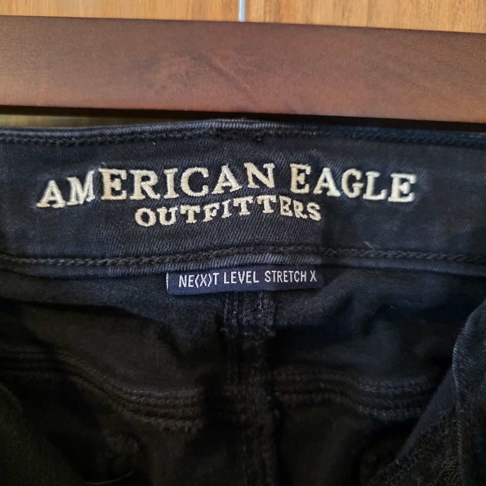American Eagle Jegging Women 14 Black Excellent Ne(x)t Level Stretch X Denim Pan - Picture 5 of 11